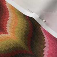 Bargello Curved Chervons in Pink and Brown