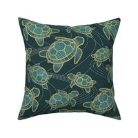 Japanese Pond Turtle / Teal