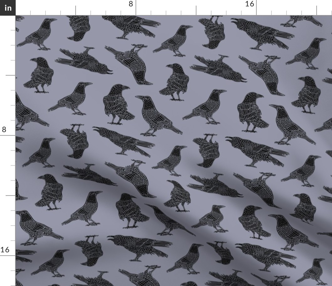 Crows on Gray