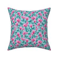 Australian Floral - Teal and Pink