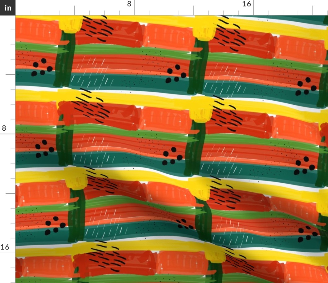 African Designed Stripe Rasta