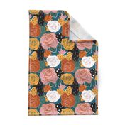 Limited Color Palette Abstract Rose Floral