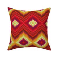 Bargello Diamonds in Red and Gold