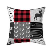 little man - red and black (buck) quilt woodland w/mountains C18BS