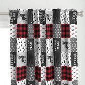 little man - red and black (buck) quilt woodland w/mountains C18BS (90)