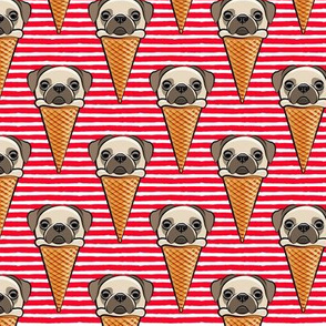 Pug Cones - red stripes- LAD20