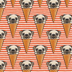 Pug Cones - orange stripes - LAD20