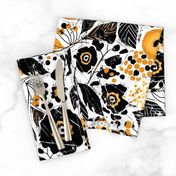 Botanical Wood Cut-Black & Yellow Jumbo