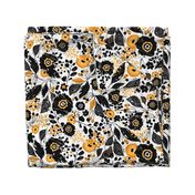 Botanical Wood Cut-Black & Yellow Jumbo