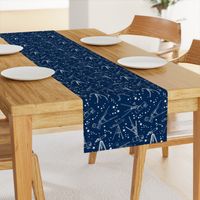 Telescopes - white - navy background