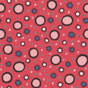 Abstract Floral red coral