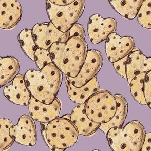 Large // Heart Cookies // Shady Lavender
