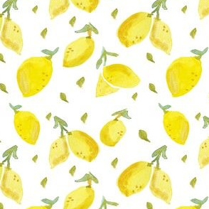 Lemon watercolor pattern