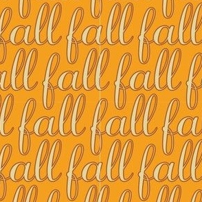 fall words on orange background