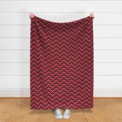 Bargello Curved Chevons in Pink and Burgundy