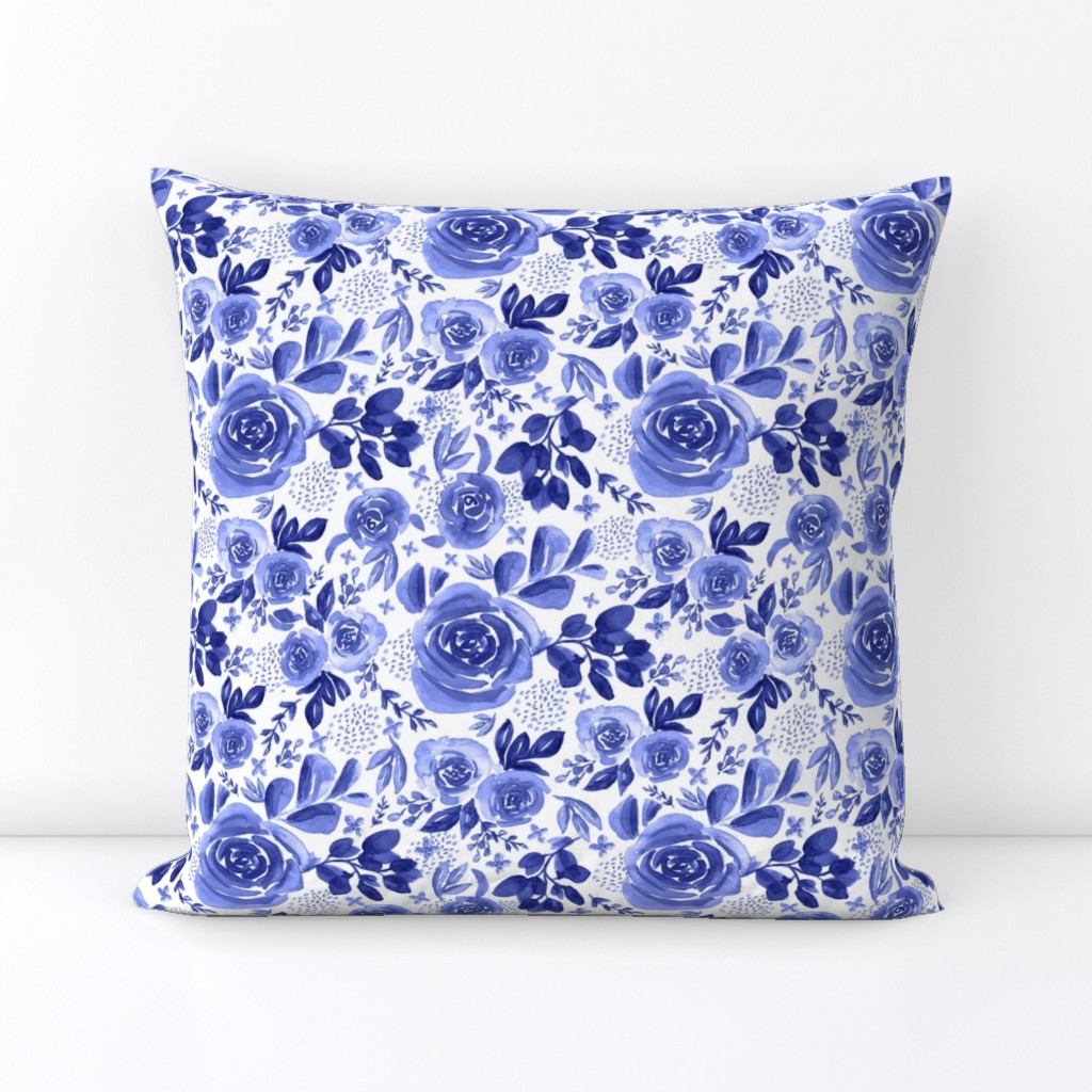 Indigo blue floral