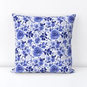 Indigo blue floral