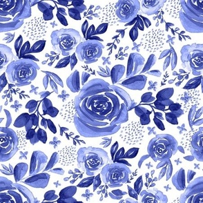 Indigo blue floral