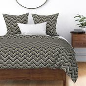 Bargello Curved Chevrons in Gray and Faux Gold
