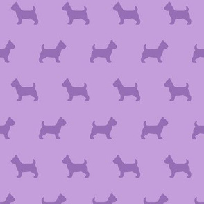 Dog Silhouettes Yorkshire Purple
