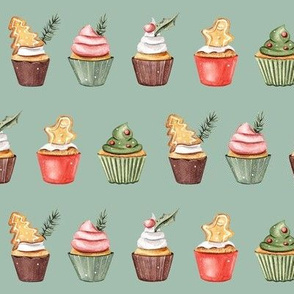 Holiday Cupcakes // Summer Green