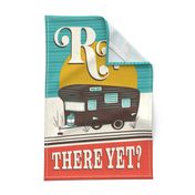  RV There Yet - Retro Camper Pun Tea Towel