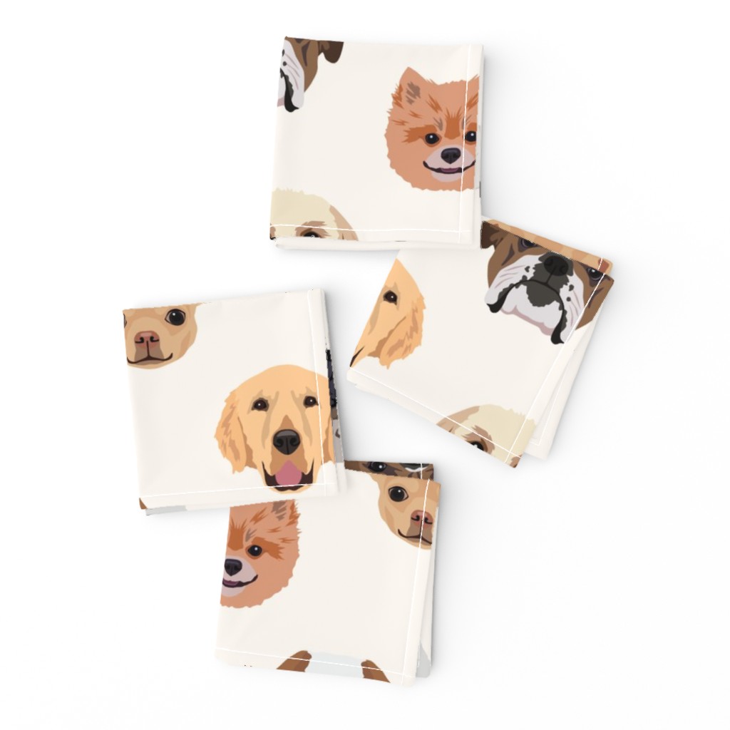 Many Dogs - White Background