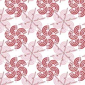 Trois Arcs Floral II In Rose Red