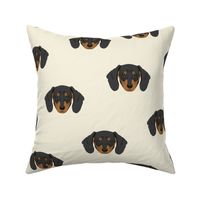 Dachshund Dog Seamless Pattern - White Background