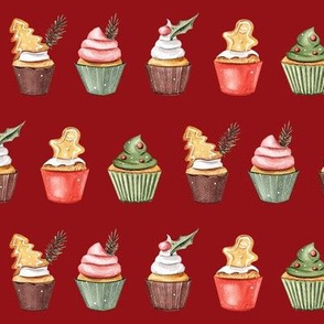 Holiday Cupcakes // Red