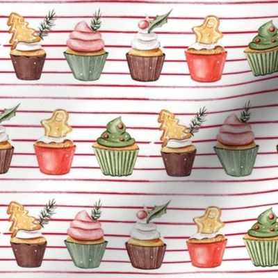 Holiday Cupcakes // Thin Red Stripes