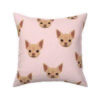 Chihuahua Dog Pattern - Pink Background