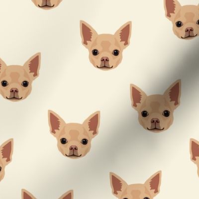 Chihuahua Dog Pattern - White Background