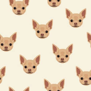 Chihuahua Dog Pattern - White Background