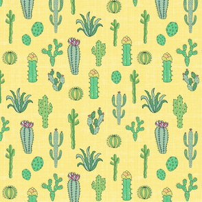 Cactus On Yellow