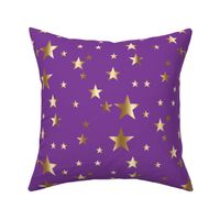 gold stars on purple