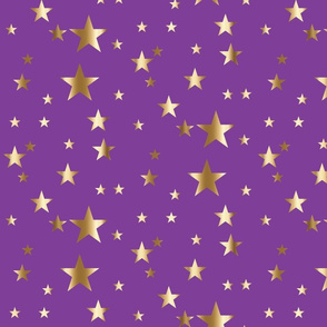 gold stars on purple