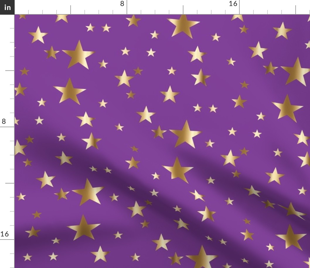 gold stars on purple