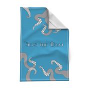 SEAS THE DAY tea towel / wall hanging