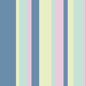 sun soaked beach stripes in blue, yellow, teal and pink colors