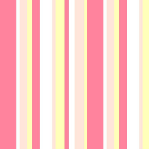 warm beach color stripes in shades of pink & yellow