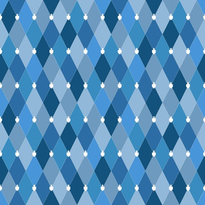 Small Blue Dreidel Argyle