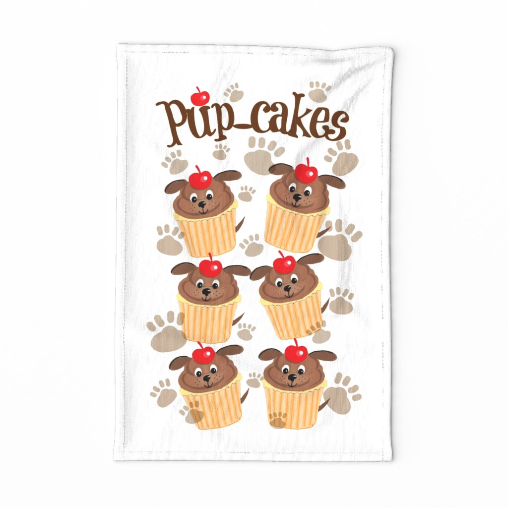 Sweet Little Pup-Cakes / Tea Towel 