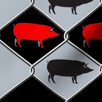 Pig Checkers Red Black
