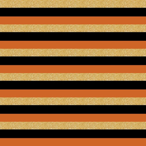 gold black orange stripe halloween 