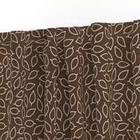 Chocolate Brown & White Multi Directional Leaves