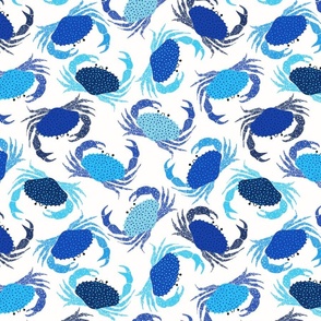 Tossed crabs - blue