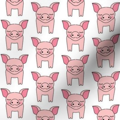 pink symmetrical pigs