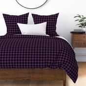 1 inch Black & Plum Buffalo Plaid