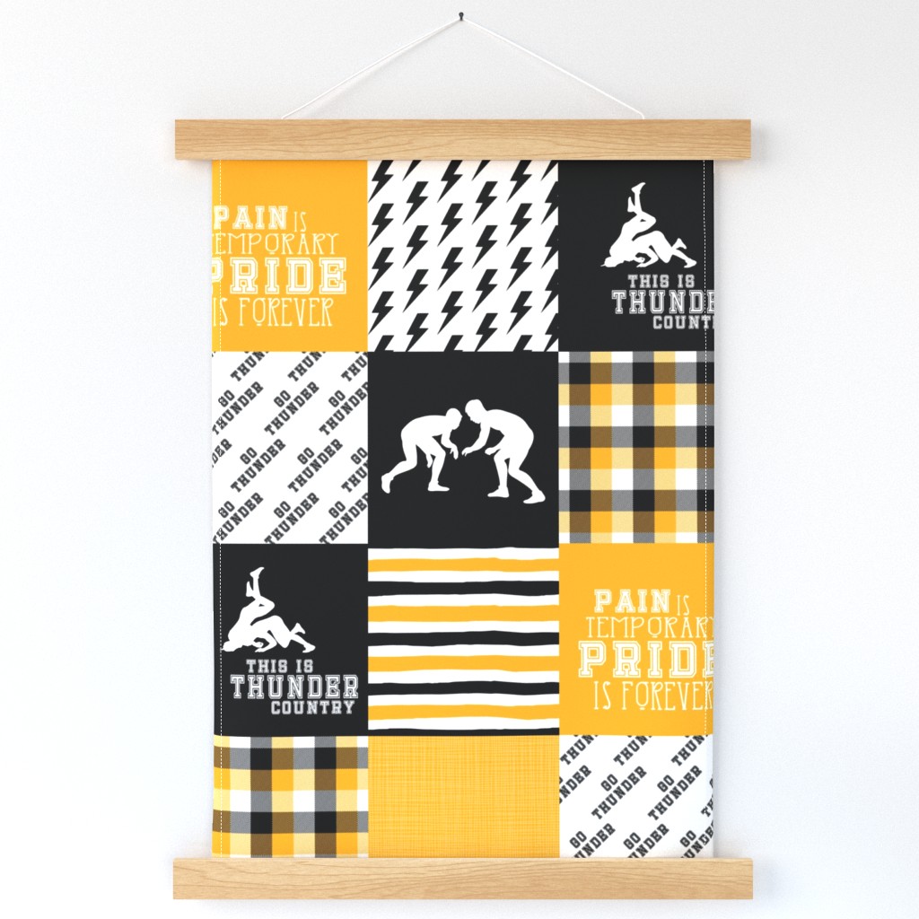 Wrestling//Thunder - Wholecloth Cheater Quilt